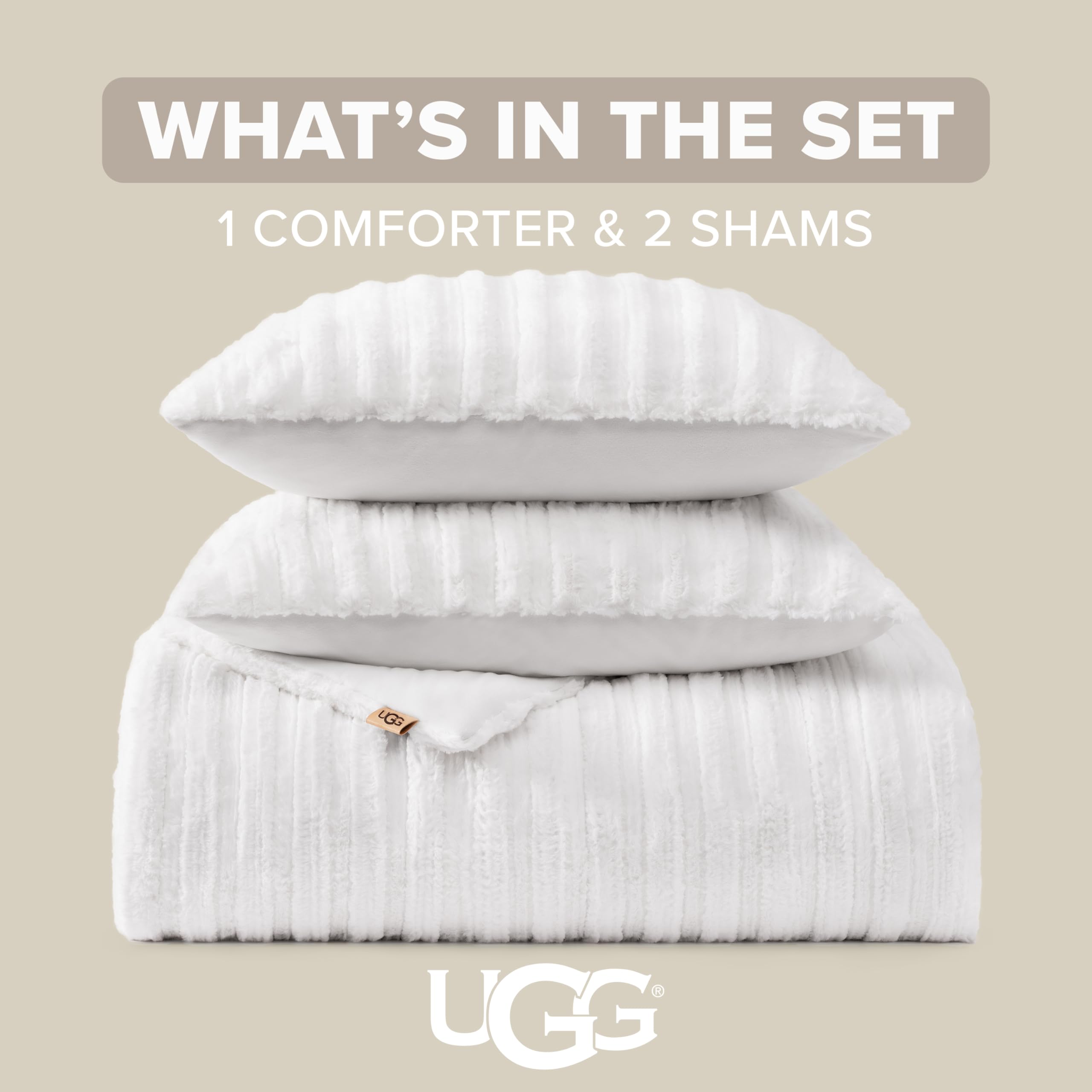 Amazon｜UGG Kenzie クイーン 掛け布団セット フラシ天フェイクファー